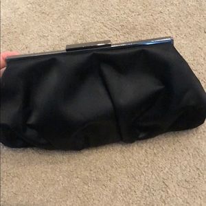 Lulu Townsend black Satin clutch